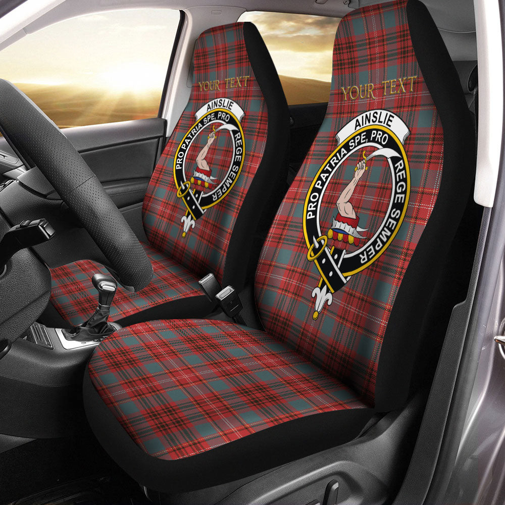 ScotsTee Shop Scottish Ainslie Weathered Clan Crest Tartan Car Seat Covers