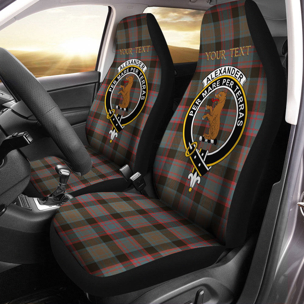ScotsTee Shop Scottish Alexander Hunting Weathered Clan Crest Tartan Car Seat Covers