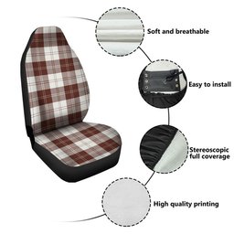 ScotsTee Shop Scottish Erskine Burgundy Clan Crest Tartan Car Seat Covers