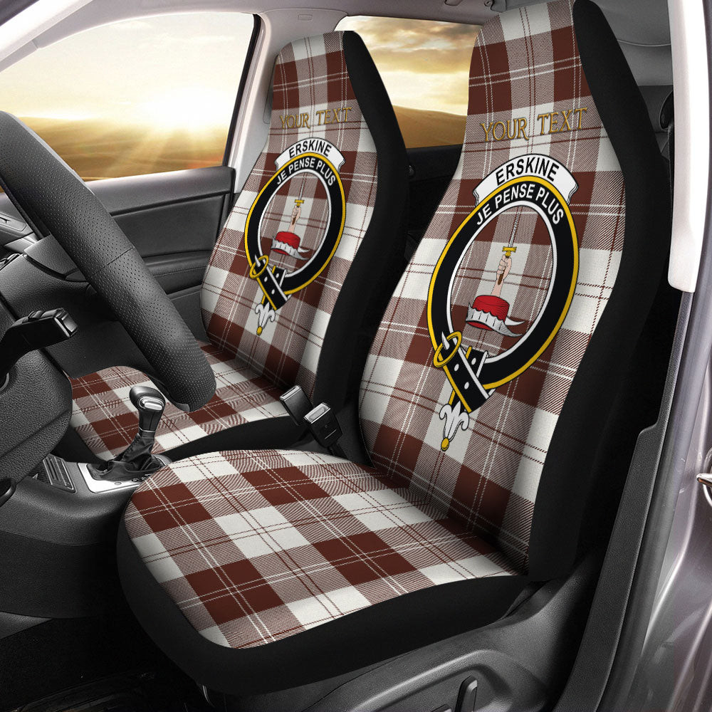 ScotsTee Shop Scottish Erskine Burgundy Clan Crest Tartan Car Seat Covers