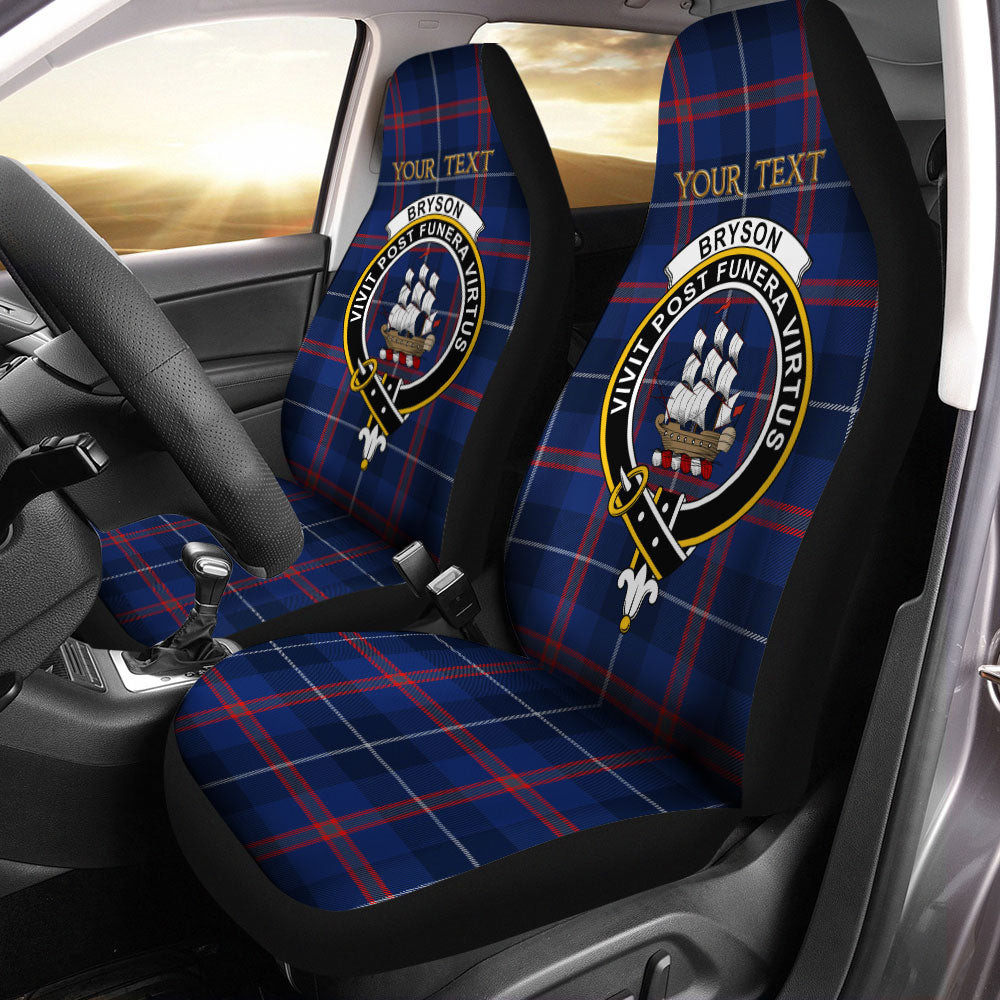 ScotsTee Shop Scottish Bryson Modern Clan Crest Tartan Car Seat Covers