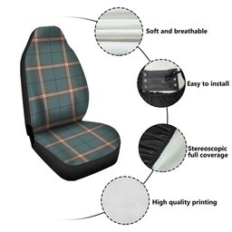 ScotsTee Shop Scottish Cleland Weathered Clan Crest Tartan Car Seat Covers