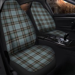 ScotsTee Shop Scottish Clark (Clergy) Weathered Clan Crest Tartan Car Seat Covers