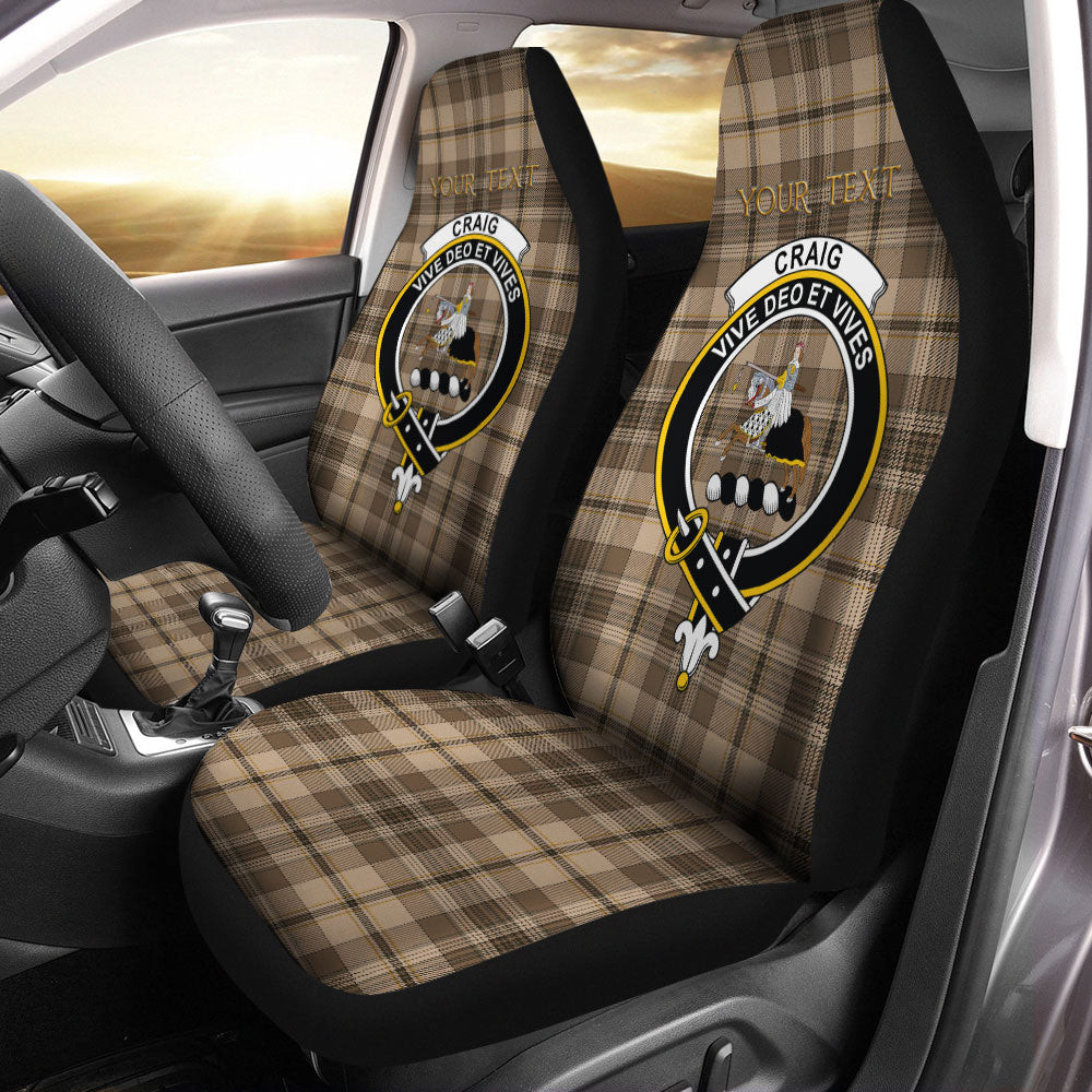 ScotsTee Shop Scottish Craig (Craigie) Weathered Clan Crest Tartan Car Seat Covers