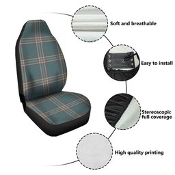 ScotsTee Shop Scottish Crichton (Creighton) Weathered Clan Crest Tartan Car Seat Covers