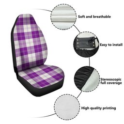 ScotsTee Shop Scottish Erskine Purple Clan Crest Tartan Car Seat Covers