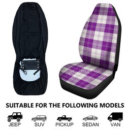 ScotsTee Shop Scottish Erskine Purple Clan Crest Tartan Car Seat Covers
