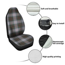 ScotsTee Shop Scottish Brodie Silver (Brodie Muted) Modern Clan Crest Tartan Car Seat Covers