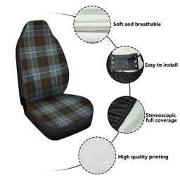 ScotsTee Shop Scottish Dunlop Weathered Clan Crest Tartan Car Seat Covers