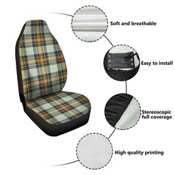 ScotsTee Shop Scottish Burns Modern Clan Crest Tartan Car Seat Covers