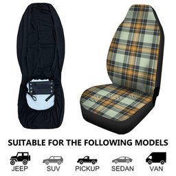 ScotsTee Shop Scottish Burns Modern Clan Crest Tartan Car Seat Covers
