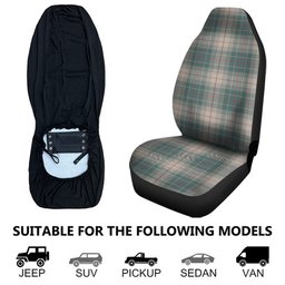 ScotsTee Shop Scottish Brodie Silver (Brodie Muted) Weathered Clan Crest Tartan Car Seat Covers