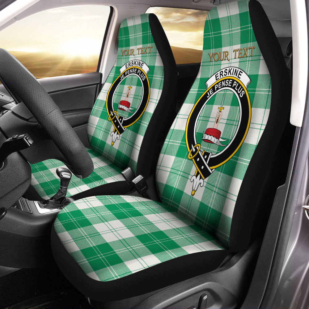 ScotsTee Shop Scottish Erskine Green Clan Crest Tartan Car Seat Covers
