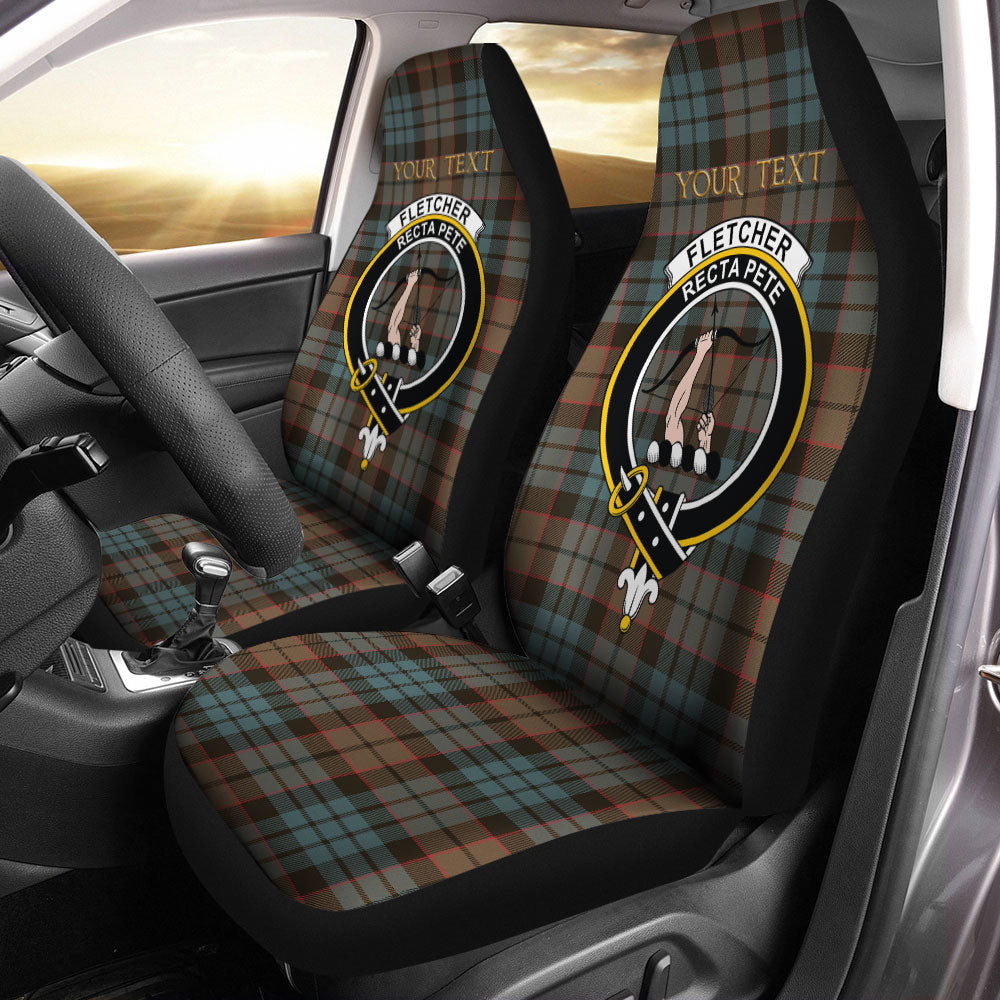 ScotsTee Shop Scottish Fletcher Family Weathered Clan Crest Tartan Car Seat Covers