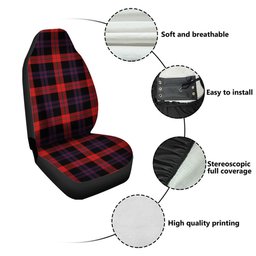 ScotsTee Shop Scottish Brown (Broun) Modern Clan Crest Tartan Car Seat Covers