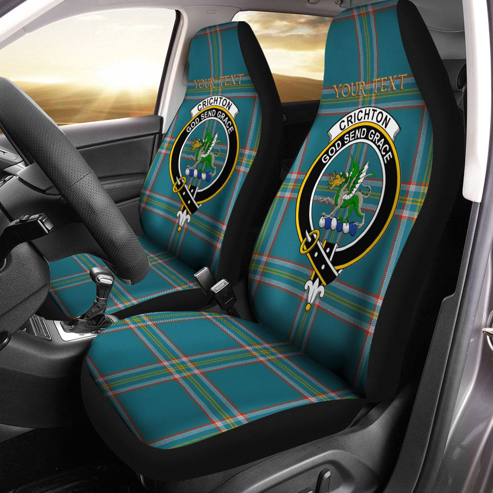 ScotsTee Shop Scottish Crichton (Creighton) Ancient Clan Crest Tartan Car Seat Covers