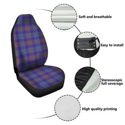 ScotsTee Shop Scottish Lang (Laing) Weathered Clan Crest Tartan Car Seat Covers