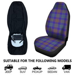 ScotsTee Shop Scottish Lang (Laing) Weathered Clan Crest Tartan Car Seat Covers