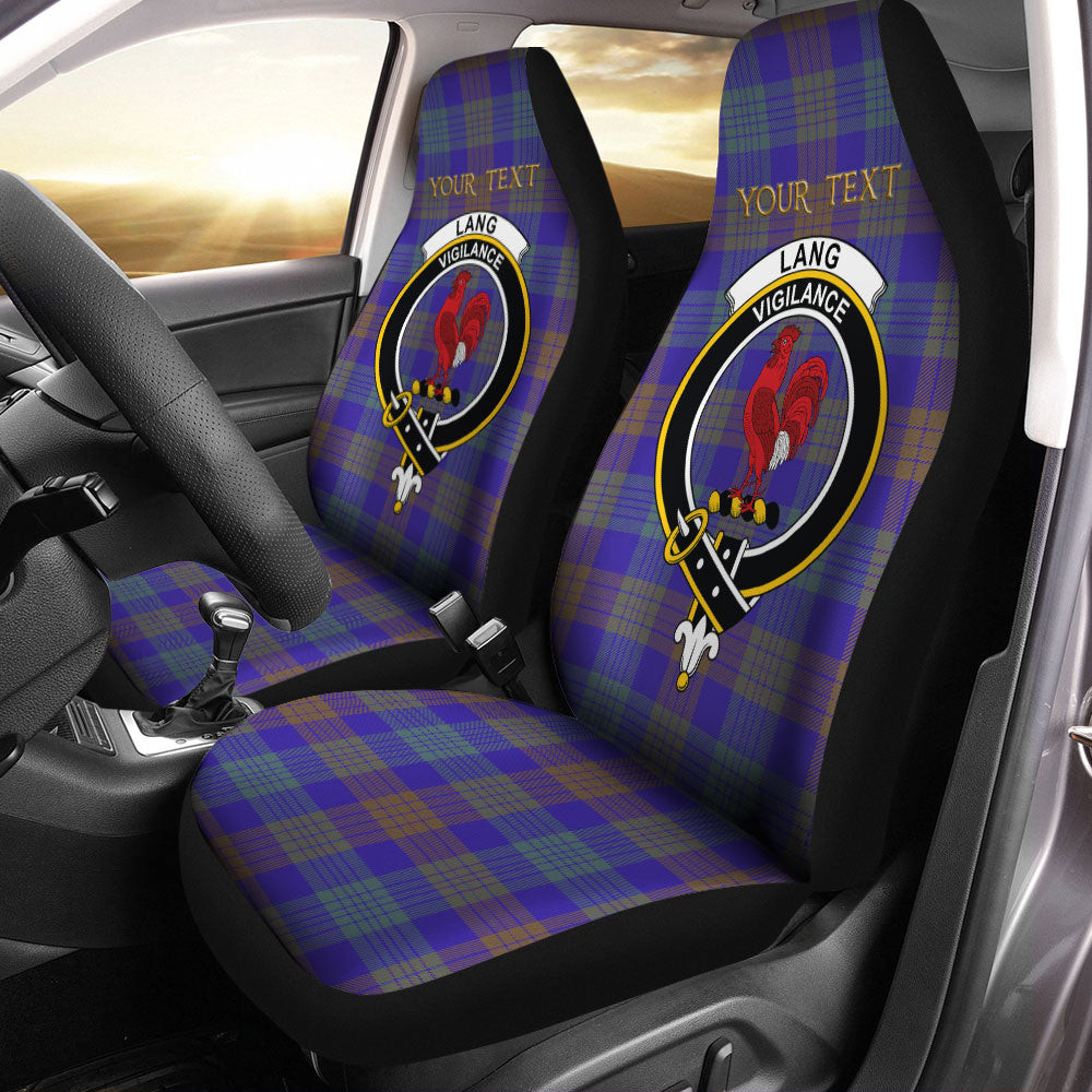 ScotsTee Shop Scottish Lang (Laing) Weathered Clan Crest Tartan Car Seat Covers