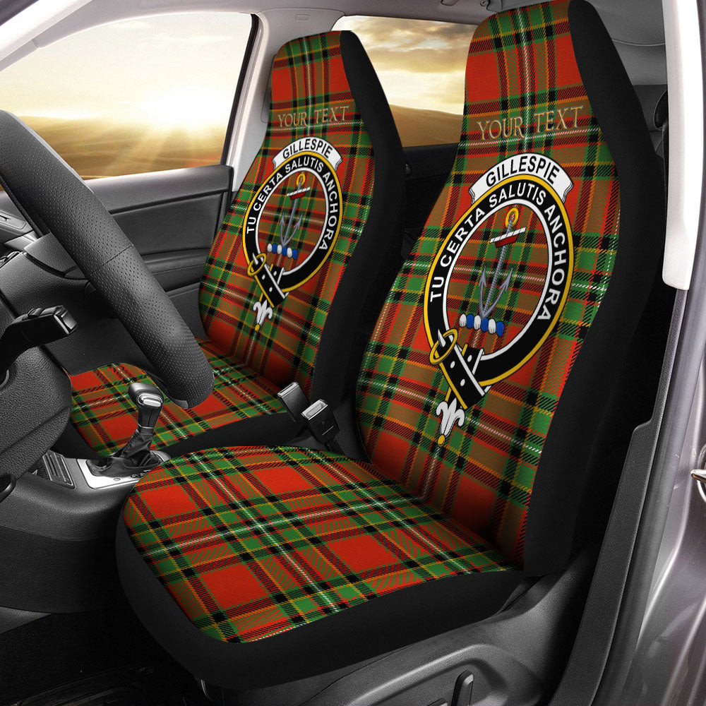 ScotsTee Shop Scottish Gillespie Ancient Clan Crest Tartan Car Seat Covers