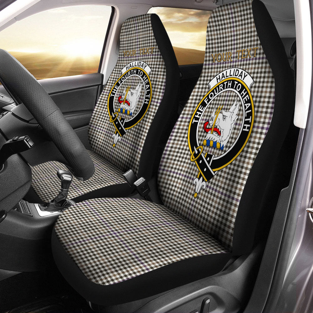 ScotsTee Shop Scottish Halliday (Holliday) Weathered Clan Crest Tartan Car Seat Covers