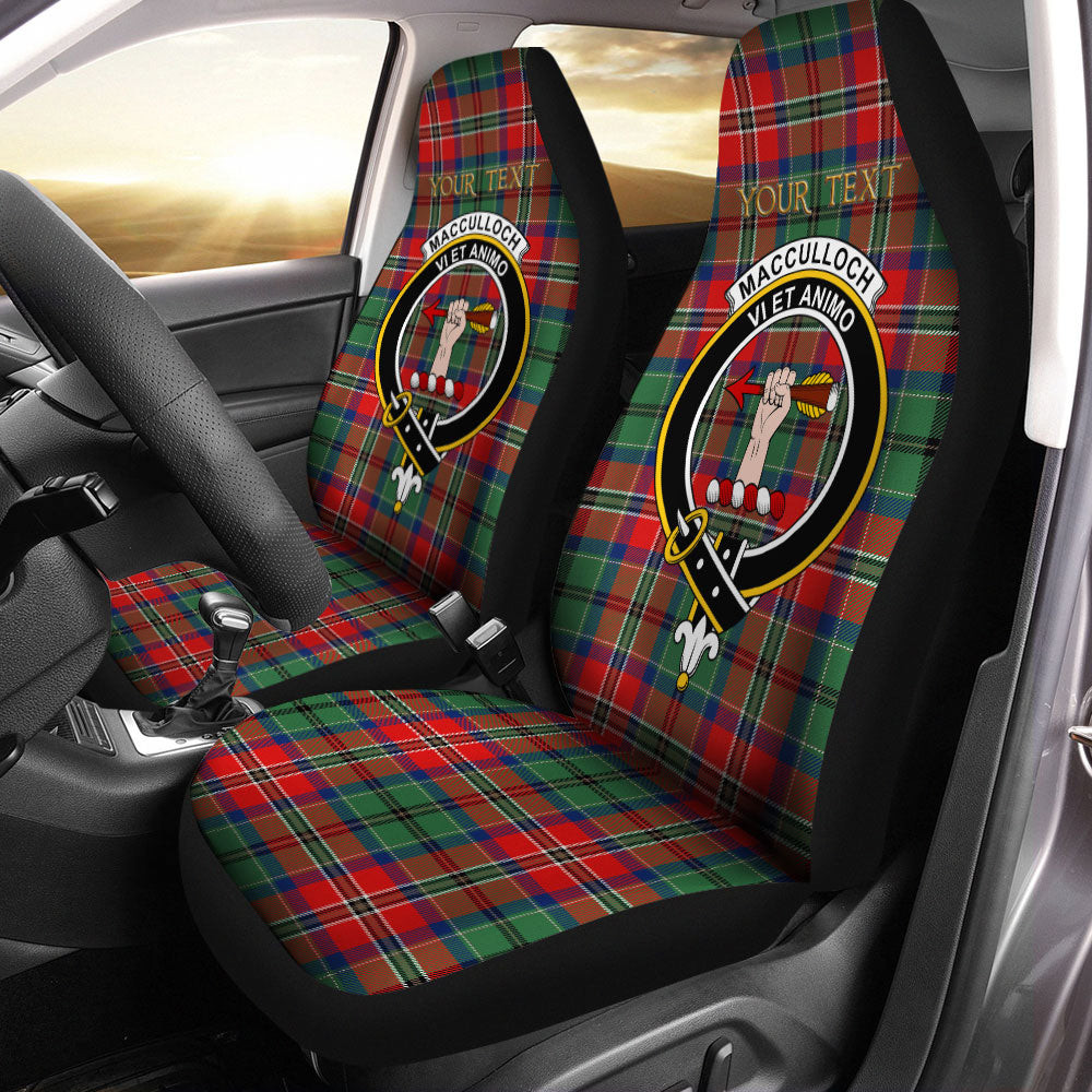 ScotsTee Shop Scottish MacCulloch Modern Clan Crest Tartan Car Seat Covers