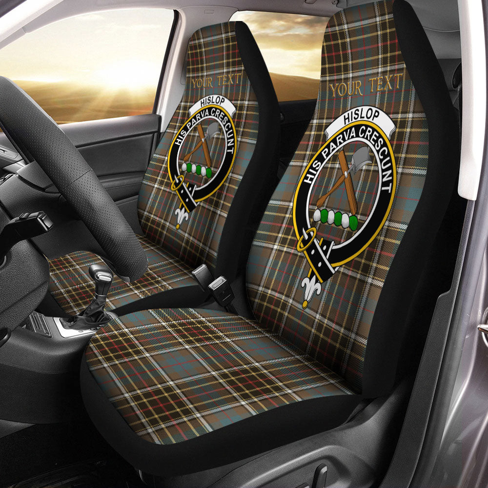 ScotsTee Shop Scottish Hislop #2 Weathered Clan Crest Tartan Car Seat Covers