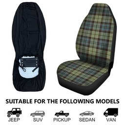 ScotsTee Shop Scottish MacIsaac Weathered Clan Crest Tartan Car Seat Covers