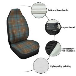 ScotsTee Shop Scottish Johnstone (Johnson) Weathered Clan Crest Tartan Car Seat Covers