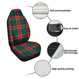 ScotsTee Shop Scottish Pollock Modern Clan Crest Tartan Car Seat Covers