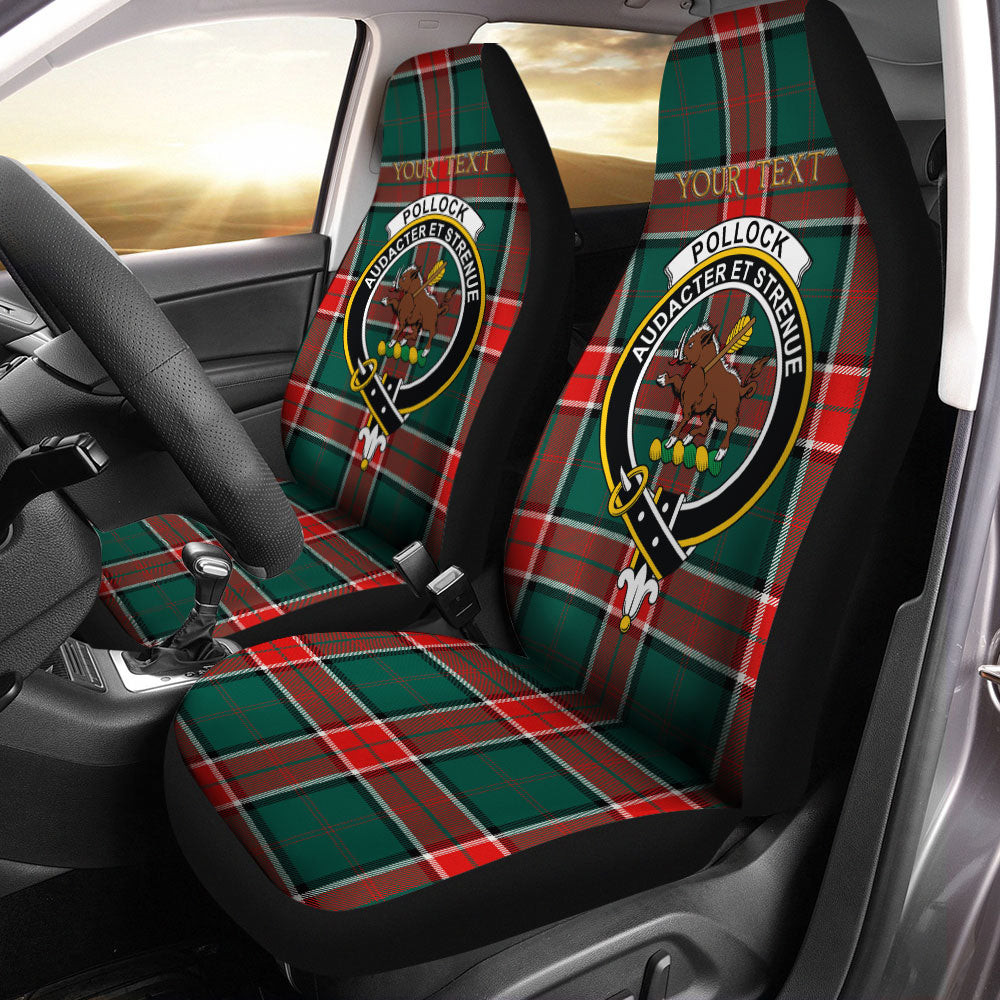 ScotsTee Shop Scottish Pollock Modern Clan Crest Tartan Car Seat Covers