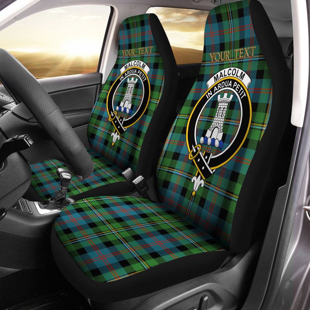 ScotsTee Shop Scottish Malcolm Ancient Clan Crest Tartan Car Seat Covers