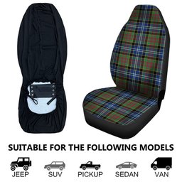 ScotsTee Shop Scottish Paisley Drennan (Drennan Drennan) Modern Clan Crest Tartan Car Seat Covers