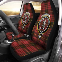ScotsTee Shop Scottish MacQueen Weathered Clan Crest Tartan Car Seat Covers