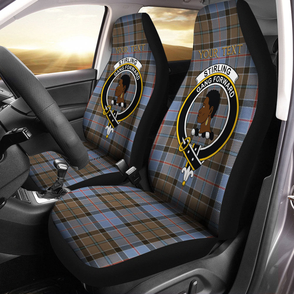 ScotsTee Shop Scottish Stirling Weathered Clan Crest Tartan Car Seat Covers