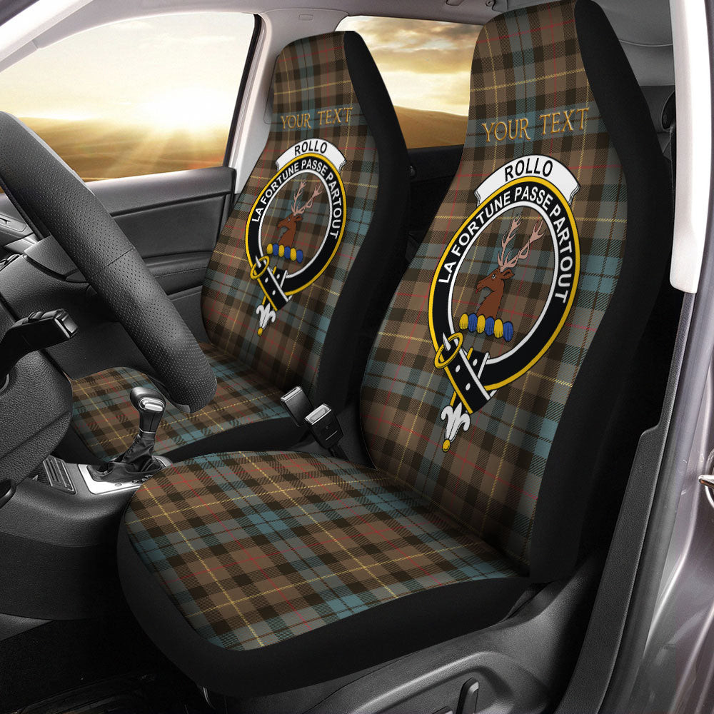ScotsTee Shop Scottish Rollo Weathered Clan Crest Tartan Car Seat Covers