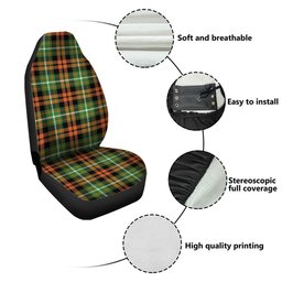 ScotsTee Shop Scottish Ramsay Orange Ancient Clan Crest Tartan Car Seat Covers