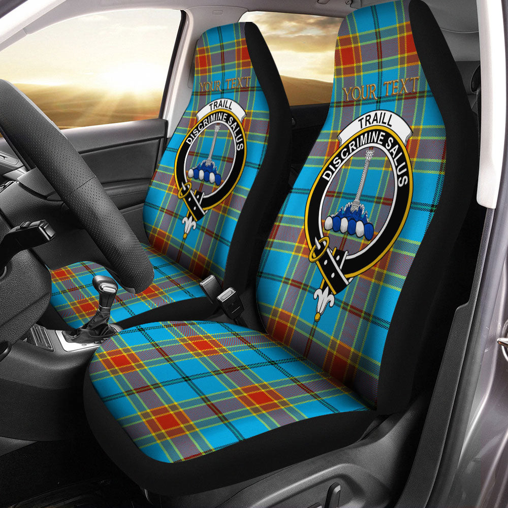 ScotsTee Shop Scottish Traill (Trayle) Weathered Clan Crest Tartan Car Seat Covers