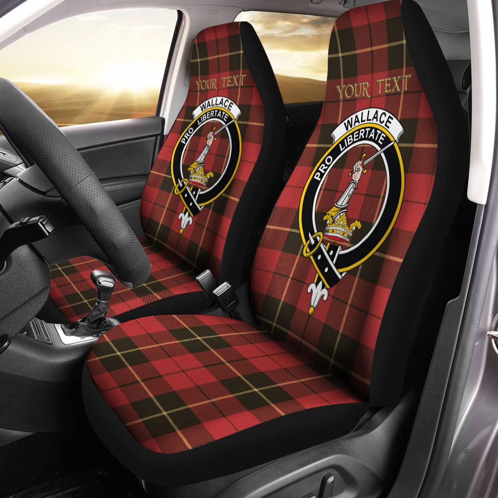 ScotsTee Shop Scottish Wallace (Wallas) Weathered Clan Crest Tartan Car Seat Covers