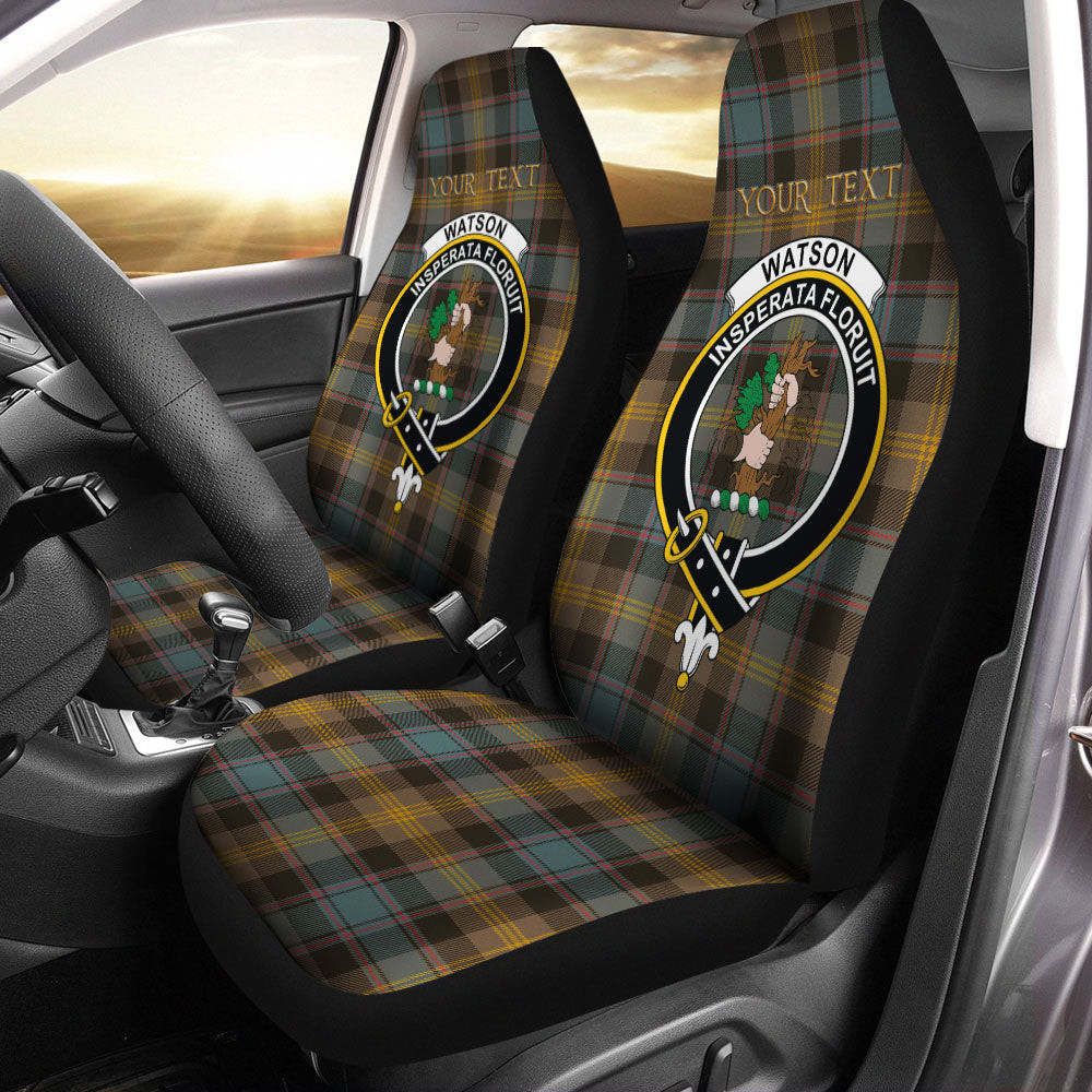 ScotsTee Shop Scottish Watson (Wate Watt) Weathered Clan Crest Tartan Car Seat Covers