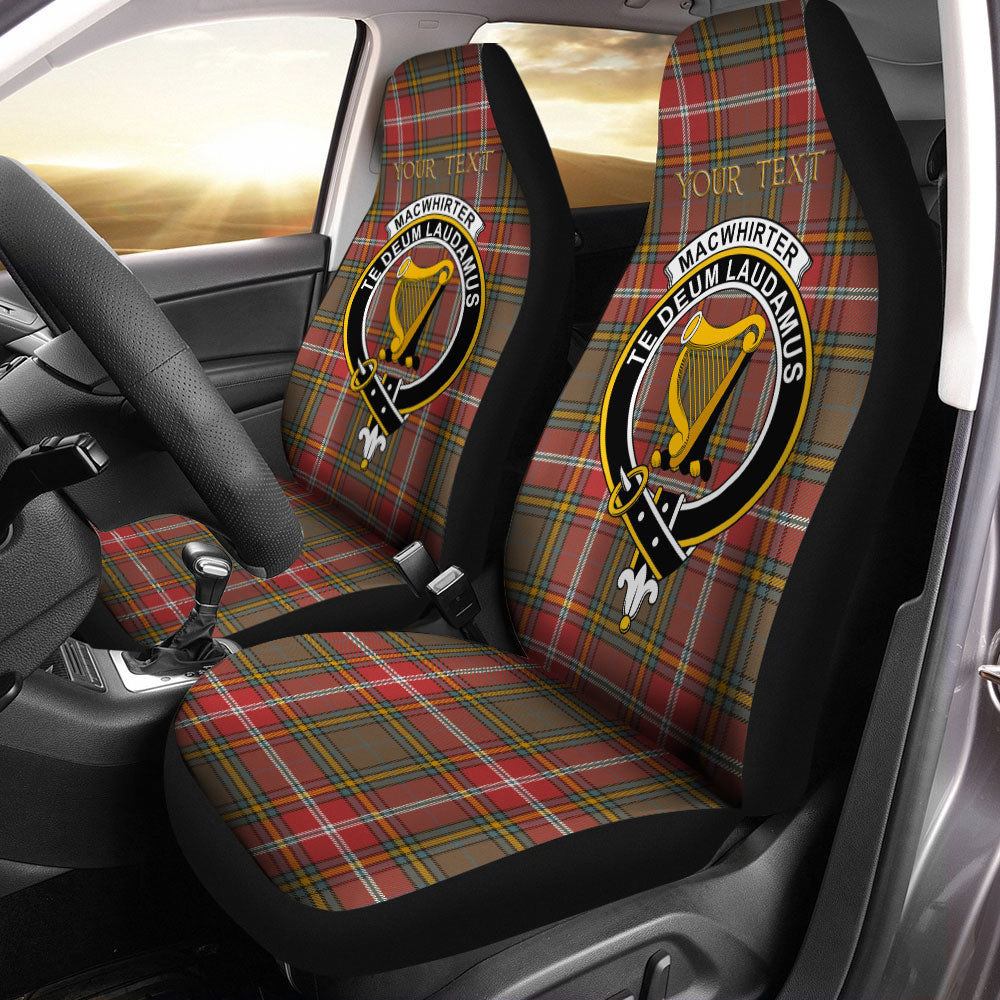 ScotsTee Shop Scottish MacWhirter Weathered Clan Crest Tartan Car Seat Covers