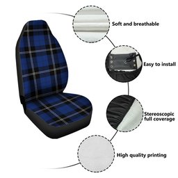 ScotsTee Shop Scottish Ramsay Blue Modern Clan Crest Tartan Car Seat Covers
