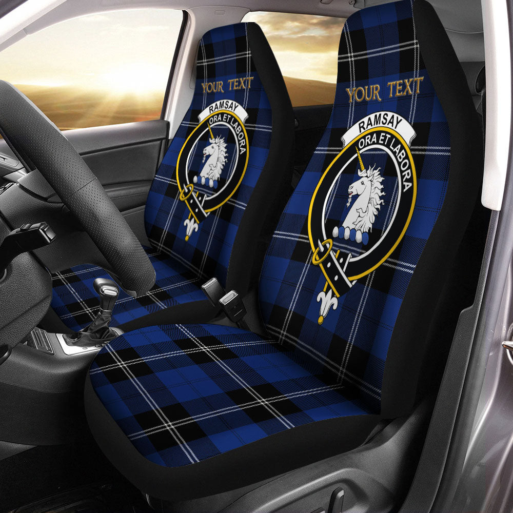 ScotsTee Shop Scottish Ramsay Blue Modern Clan Crest Tartan Car Seat Covers