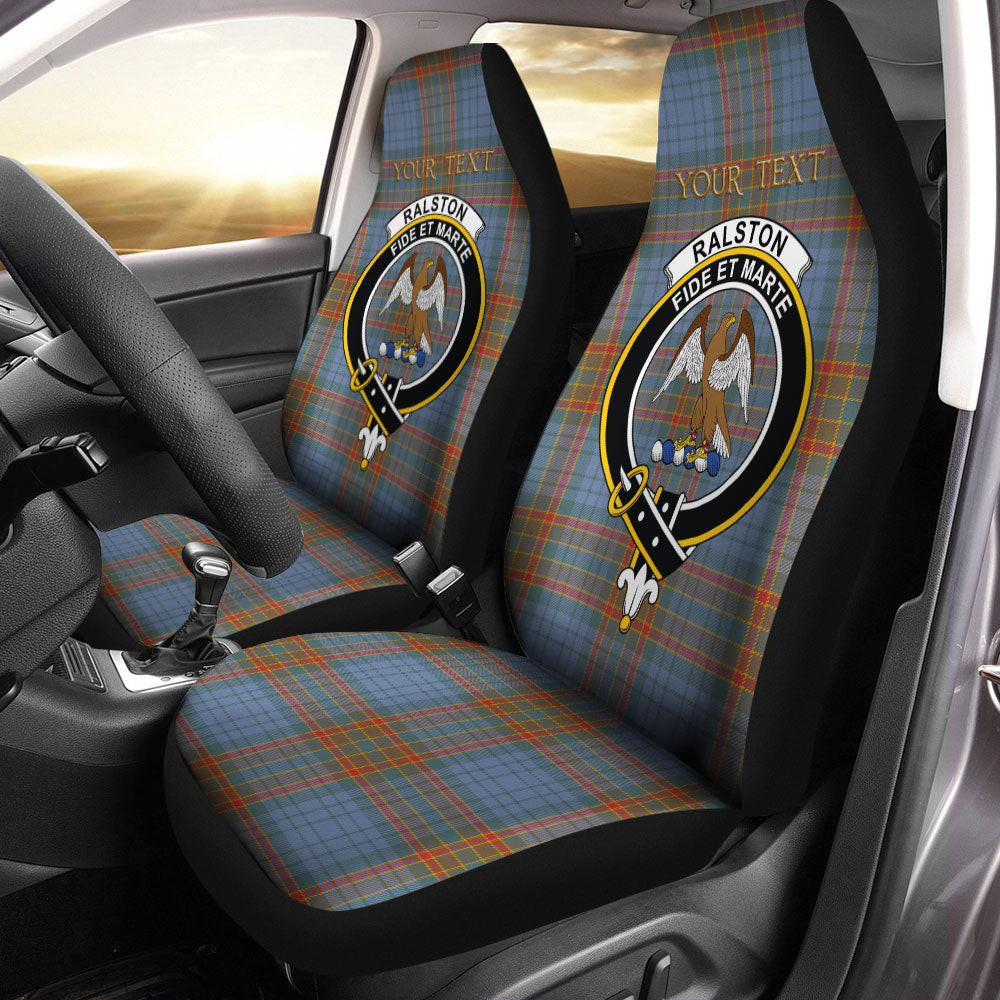 ScotsTee Shop Scottish Ralston UK Weathered Clan Crest Tartan Car Seat Covers