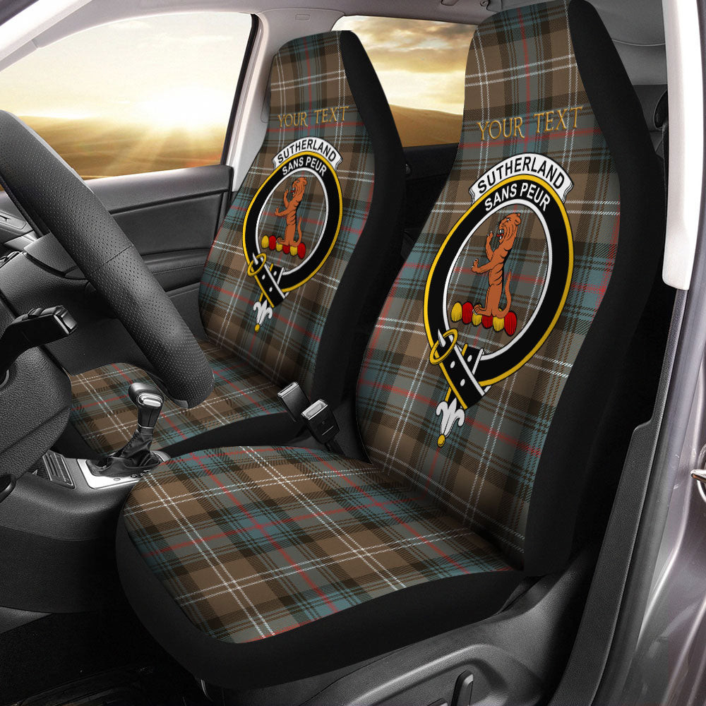 ScotsTee Shop Scottish Sutherland Weathered Clan Crest Tartan Car Seat Covers