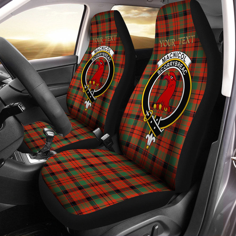 ScotsTee Shop Scottish MacNicol Modern Clan Crest Tartan Car Seat Covers