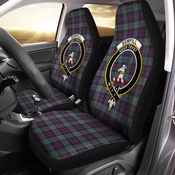 ScotsTee Shop Scottish Sempill (Semple) Weathered Clan Crest Tartan Car Seat Covers
