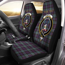 ScotsTee Shop Scottish Sempill (Semple) Weathered Clan Crest Tartan Car Seat Covers