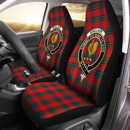 ScotsTee Shop Scottish Sinclair Modern Clan Crest Tartan Car Seat Covers