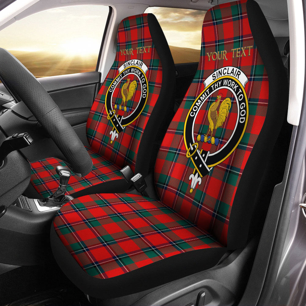 ScotsTee Shop Scottish Sinclair Modern Clan Crest Tartan Car Seat Covers